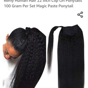 Kinky Straight Wrap Around Ponytail